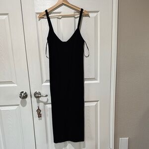 NWT Ribbed Black Sleeveless Dress